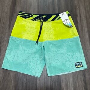 Billabong Board Shorts Men’s 30 Recycler Mid Length Color Block Beach Swim Surf